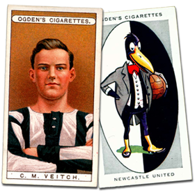 Colin Veitch and Magpie Mascot cigarette cards
